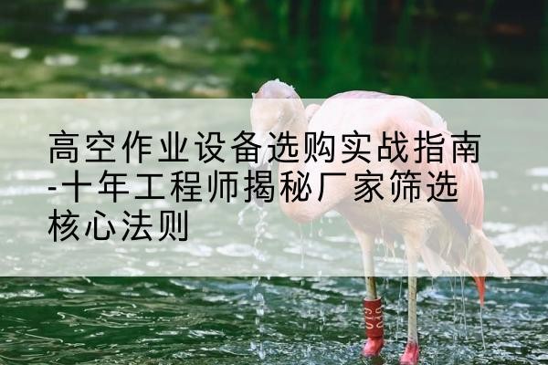 凌源剪叉式升降机厂家-高空作业设备选购实战指南-十年工程师揭秘厂家筛选核心法则