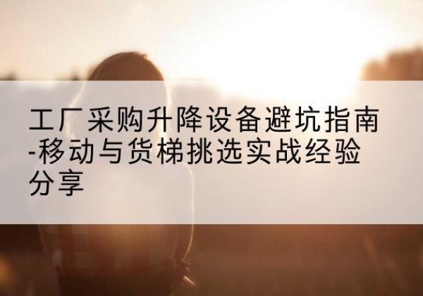 凌源移动式升降机怎么选-工厂采购升降设备避坑指南-移动与货梯挑选实战经验分享
