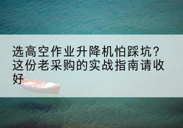 凌源高空作业升降机厂家推荐-选高空作业升降机怕踩坑？这份老采购的实战指南请收好